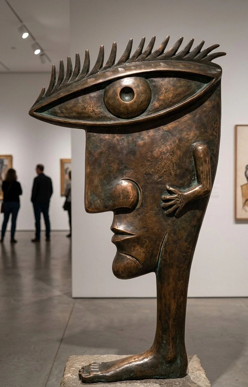 Bronze Head with Foot